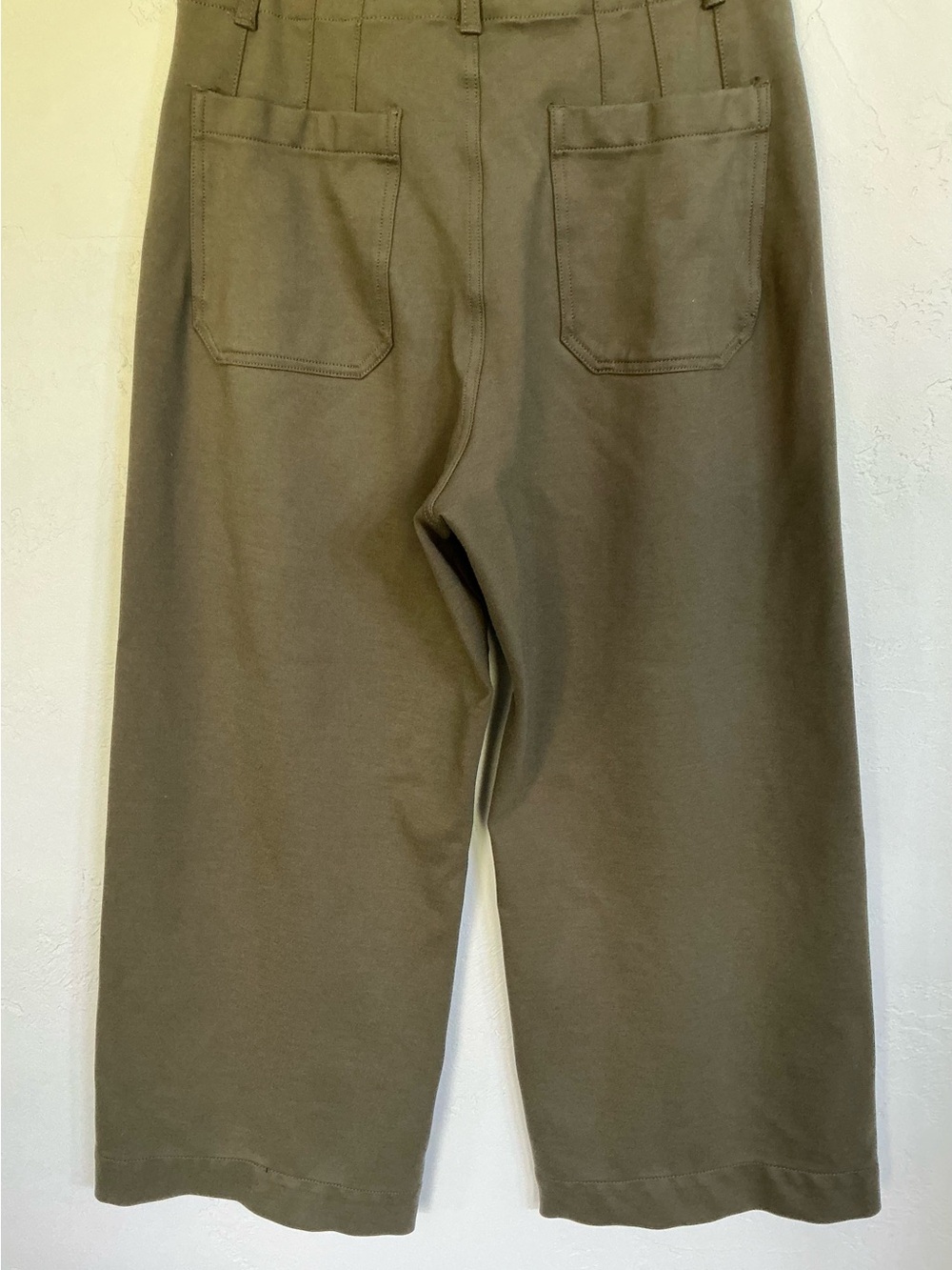 Anthropologie Maeve The Colette Wide-Leg Pants in Olive - Picture 7 of 9
